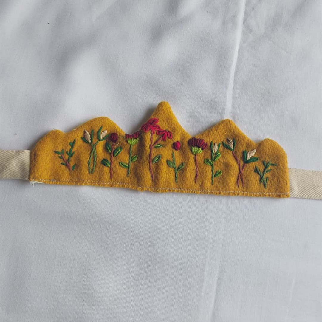 Hand-Embroidered Felt Crown