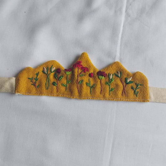 Hand-Embroidered Felt Crown
