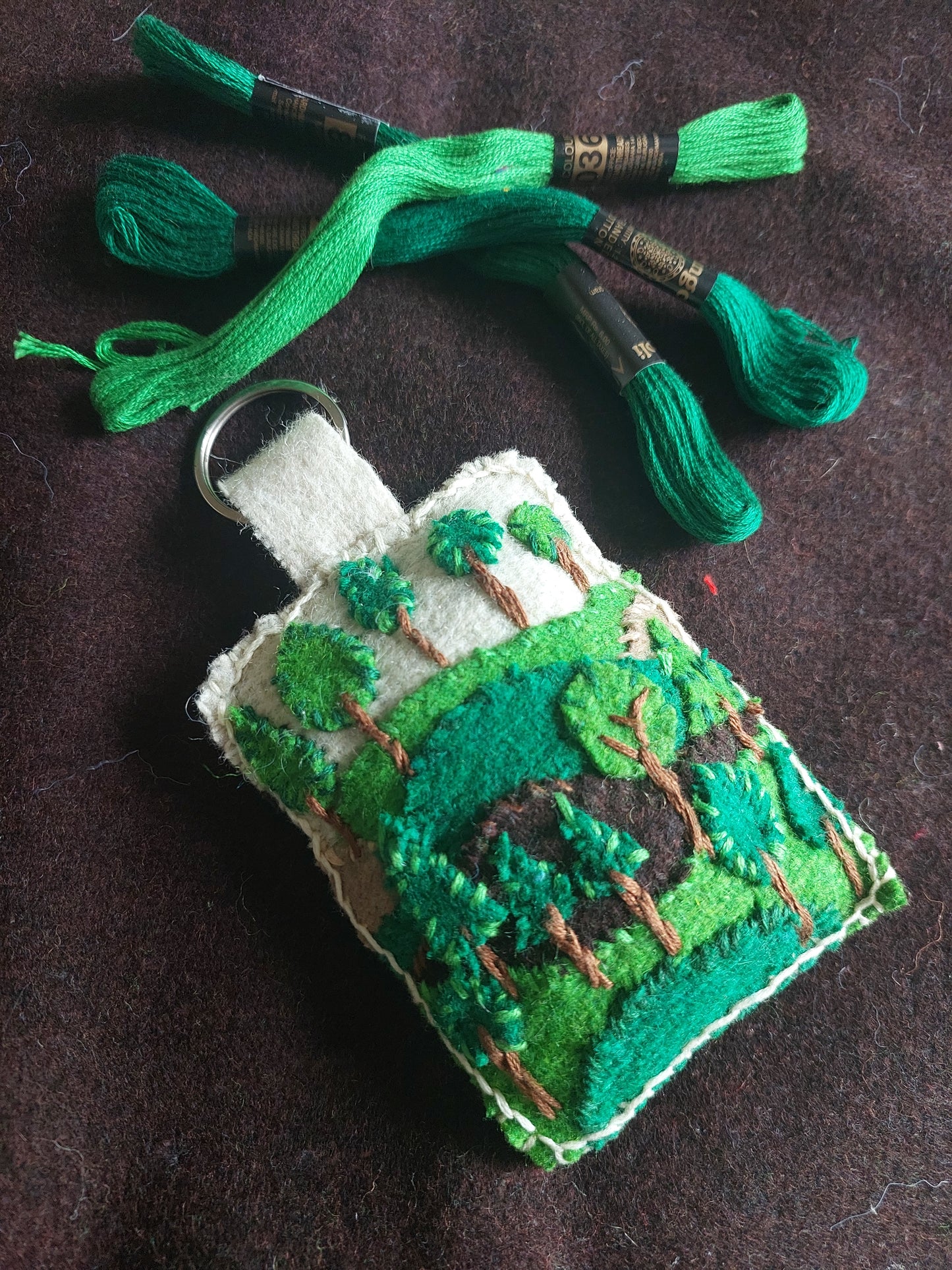 Felted keyring